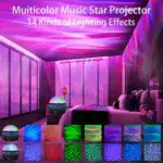 2 in 1 Northern Lights and Ocean Wave Projector with 14 Light Effects for Bedroom, Game Rooms, Home Theater, Party