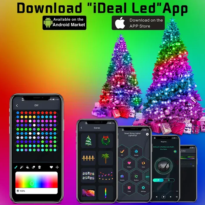 Multiple fairy light strings