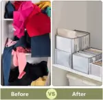 Foldable Mesh Wardrobe Clothes Organizer - Image 4