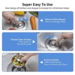 Upgraded 3-in-1 Kitchen Sink Drain Strainer - Image 8