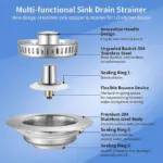 Upgraded 3-in-1 Kitchen Sink Drain Strainer - Image 9