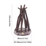Woodland Campfire LED Night Lamp: Handmade Nature Decor - Image 8