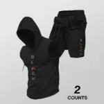 Men's Sleeveless Hoodie & Shorts Set – Breathable Quick-Dry Performance Wear - Image 13