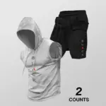 Men's Sleeveless Hoodie & Shorts Set – Breathable Quick-Dry Performance Wear - Image 14