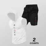Men's Sleeveless Hoodie & Shorts Set – Breathable Quick-Dry Performance Wear - Image 12